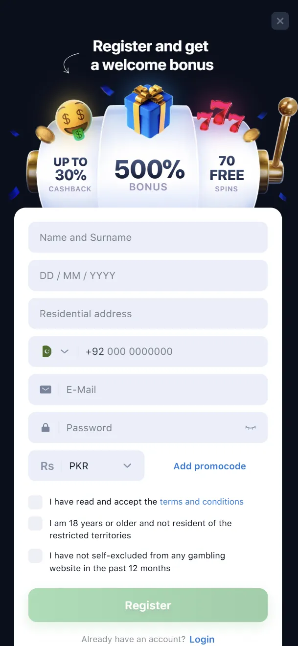 1win registration