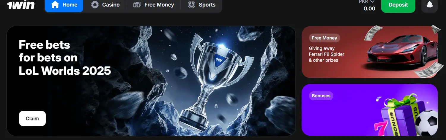 1win online crypto casino in Pakistan